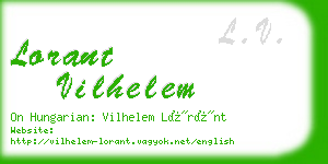 lorant vilhelem business card